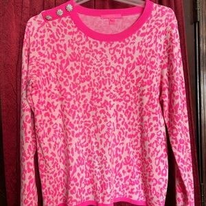 Lilly Pulitzer Pink Leopard Sweater